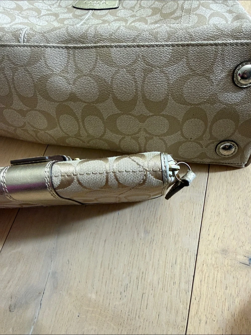 Coach Signature Canvas bag and wallet